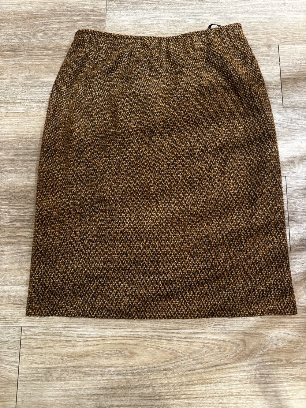 Essentials by Milano Brown Tweed Pencil Skirt